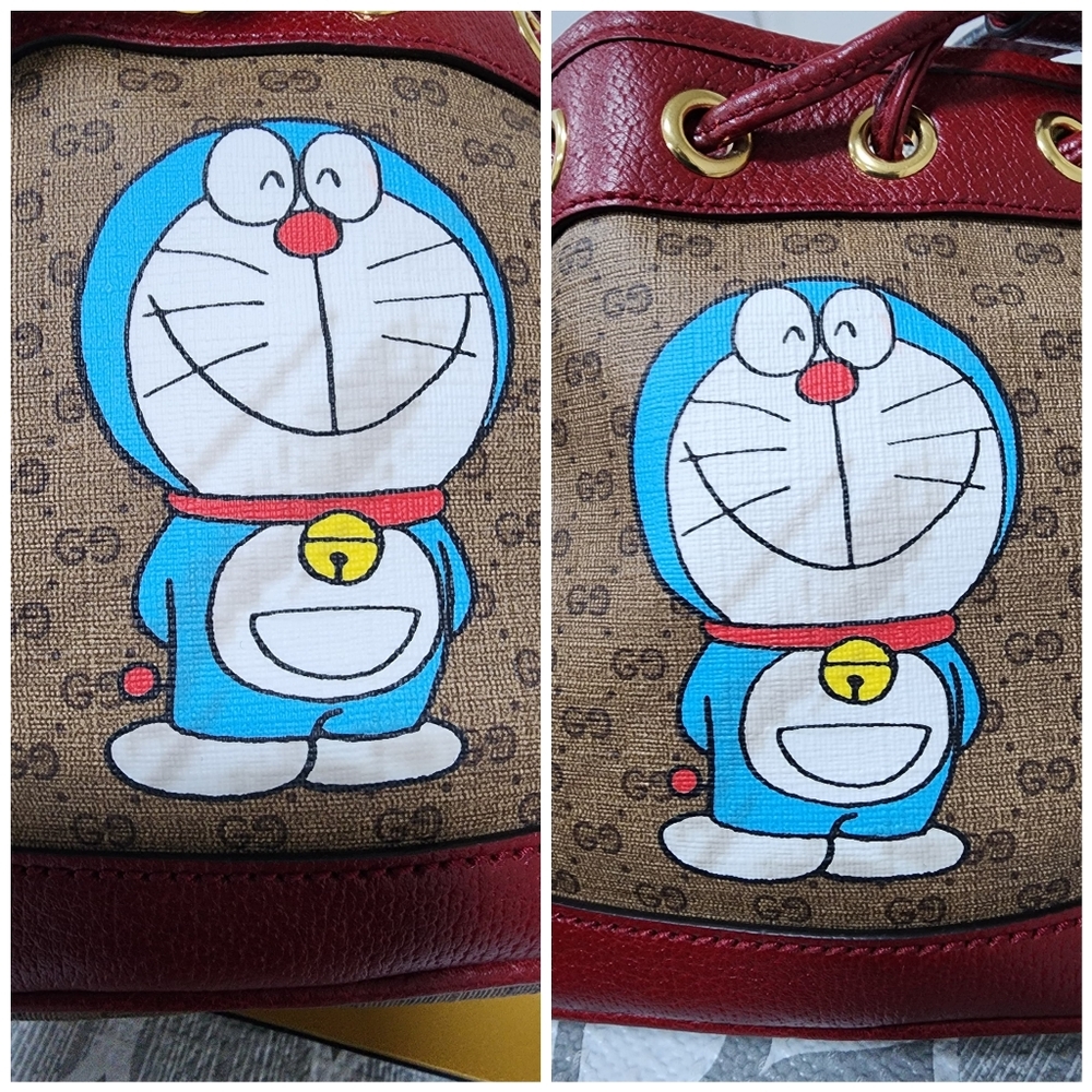 Gucci Doraemon x Gucci Coated Canvas Bucket Bag Mini - Picture 10 of 15